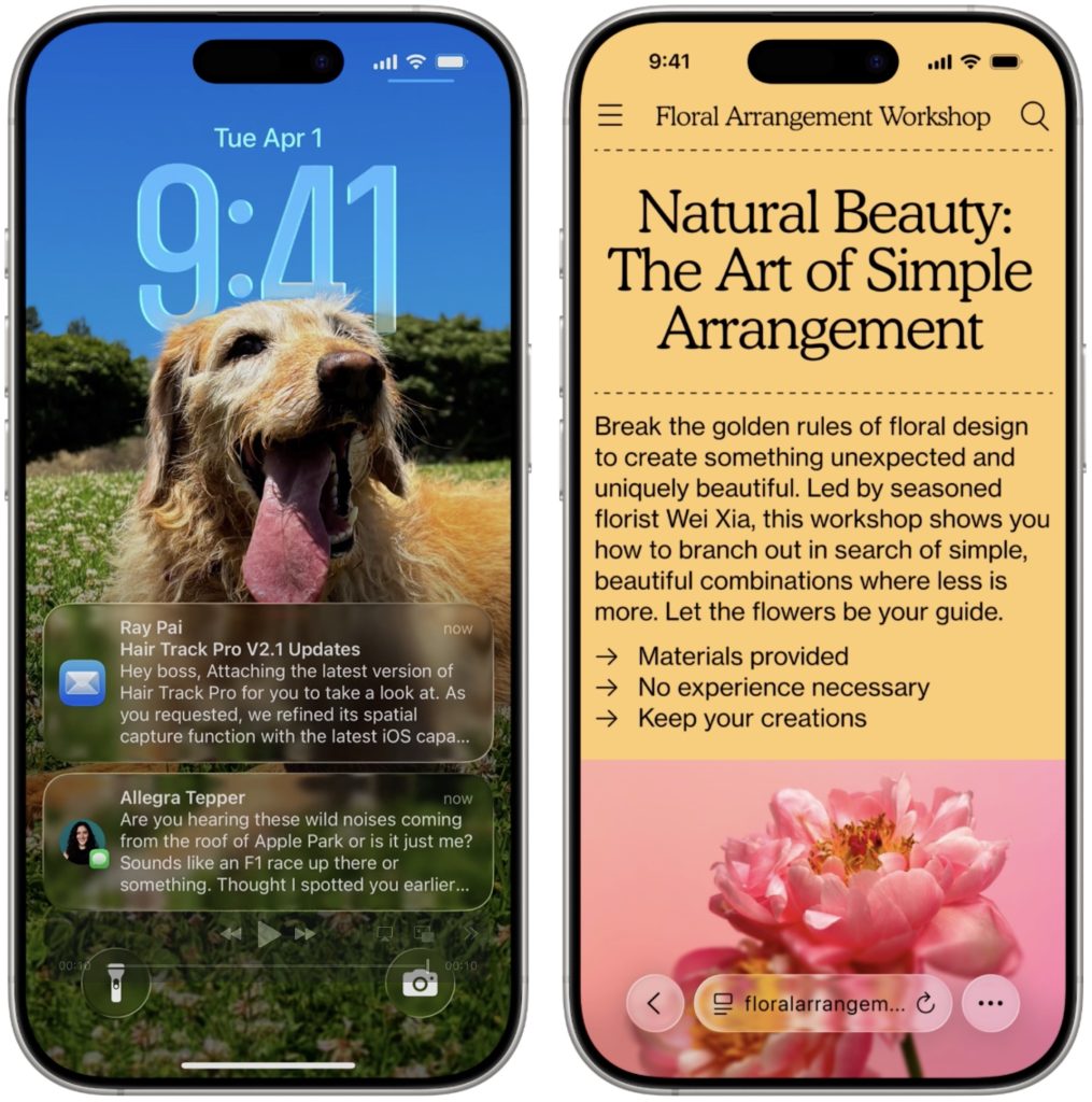 iOS 26 preview image of liquid glass
